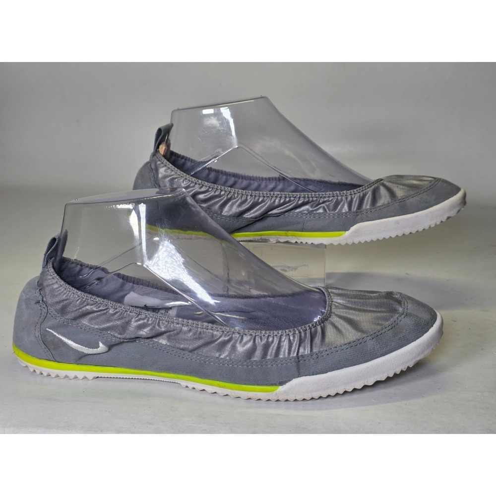 Nike‎ Tenkay Womens Ballet Size 9 Gray Slip On Low Top Flat Shoes Rare
